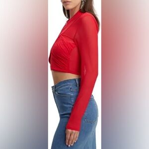 Red Mesh Top | Size: L (Runs as a medium)